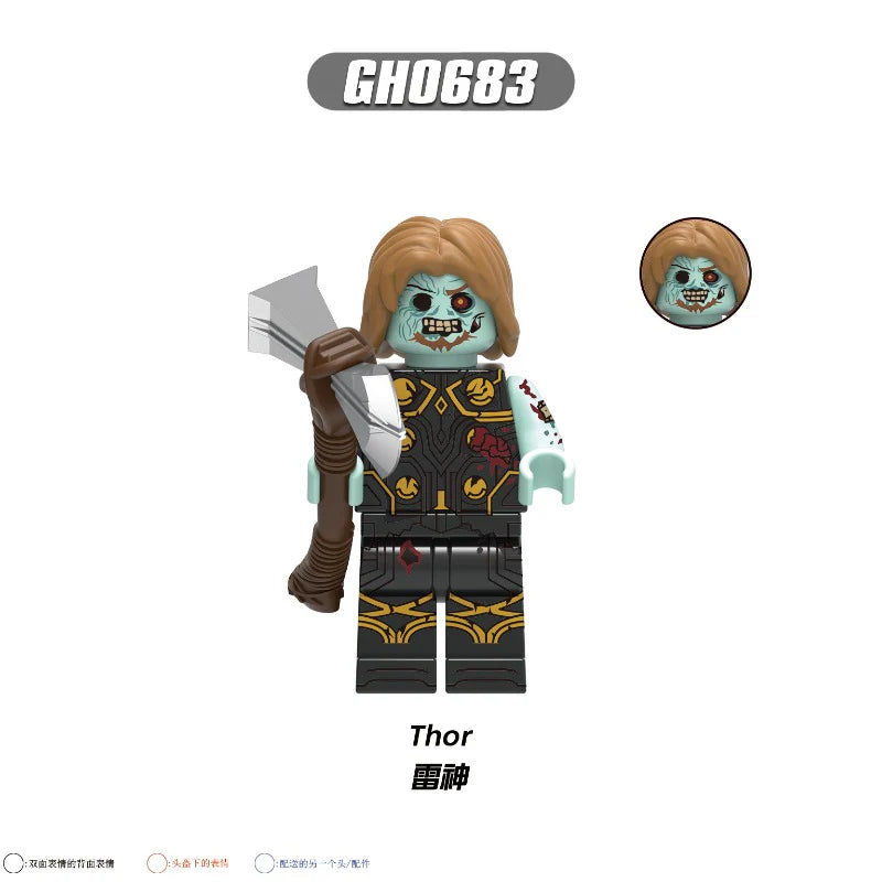 G0187 Zombie Super heroes Series Minifigures