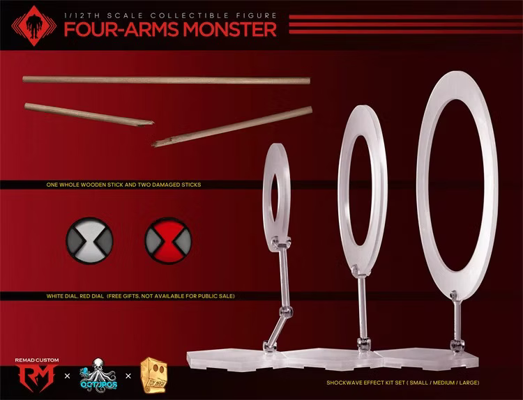 Remad Custom x Octopus Toy x Toy Mask 1/12 Heroes on the Dial - Four-Arms Monster (READ DESCRIPTION)