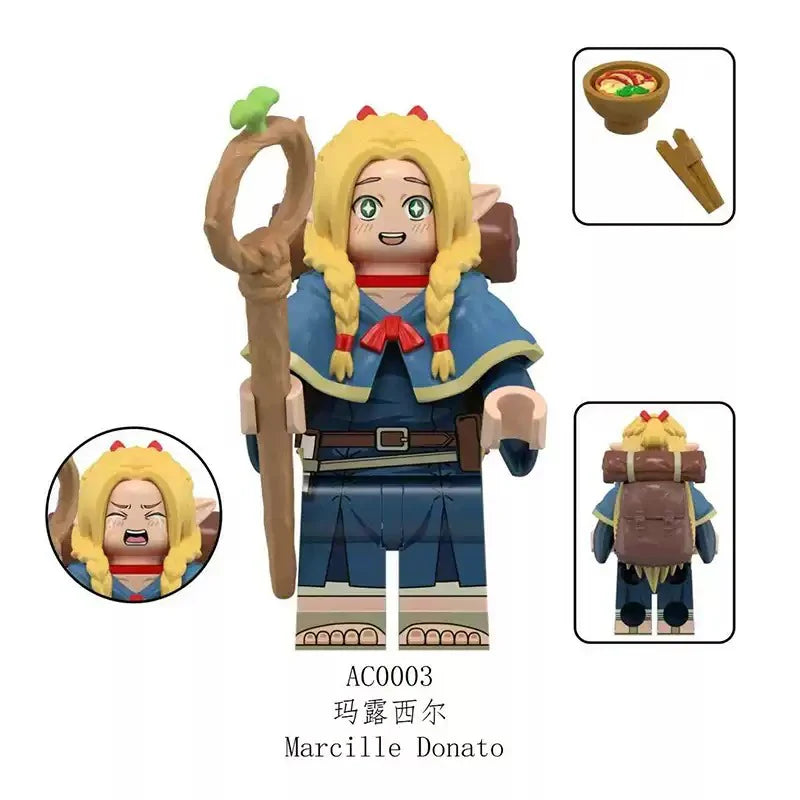 AC0002 AC0003 Delicious in Dungeon series Marcille Donato Laios Thorden Minifigures