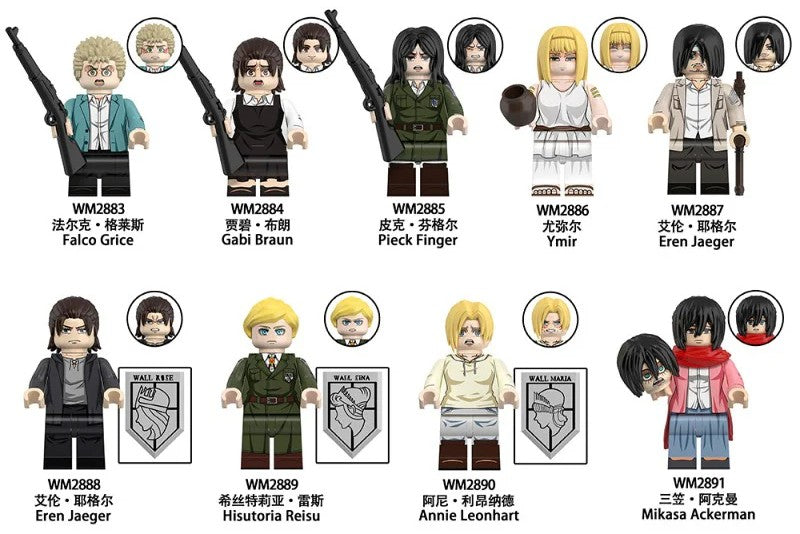 WM6204 Attack on Titan Series Minifigures