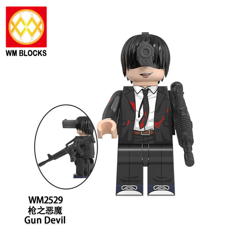 WM6159 Anime Series Gun Demon Chainsaw Man Minifigures