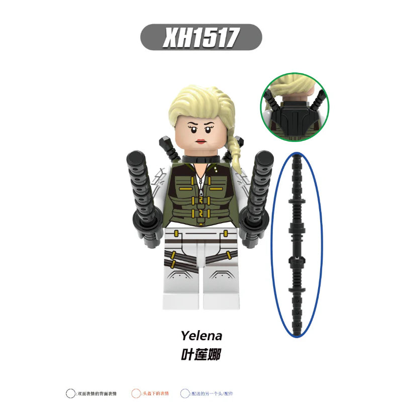 X0289 superhero series black widow iron lady minifigures