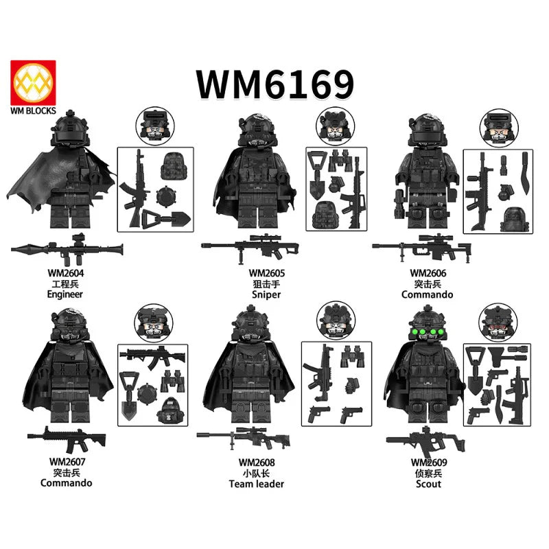 WM6169 Military Series Minifigures