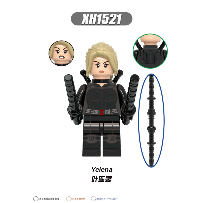 X0289 superhero series black widow iron lady minifigures