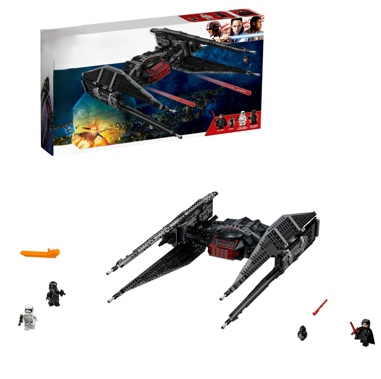 MOC Set No. 75179 Kylo Ren's TIE Fighter (Total Pieces - 630)