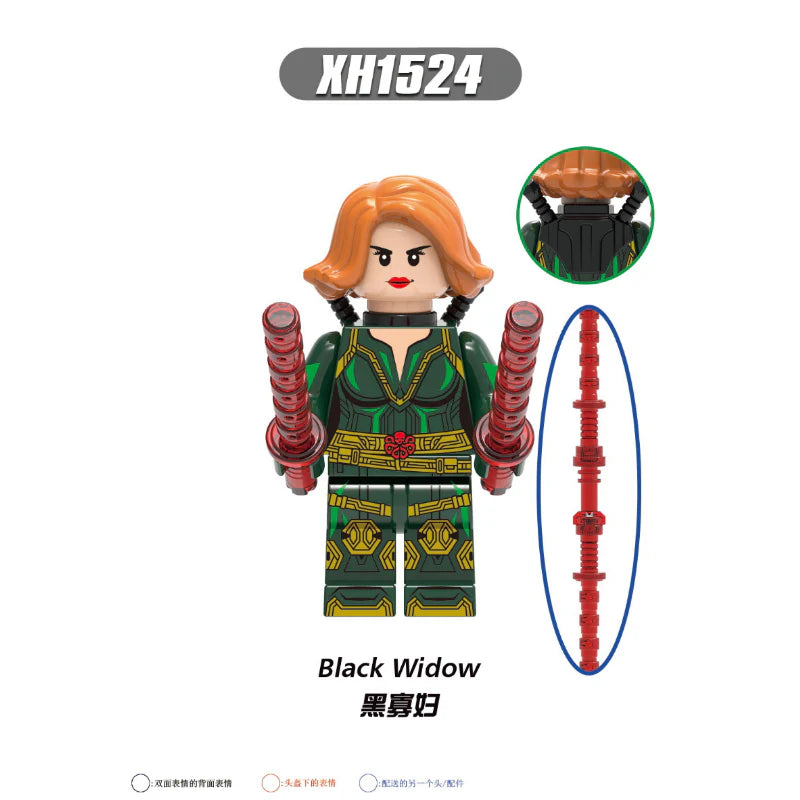 X0289 superhero series black widow iron lady minifigures