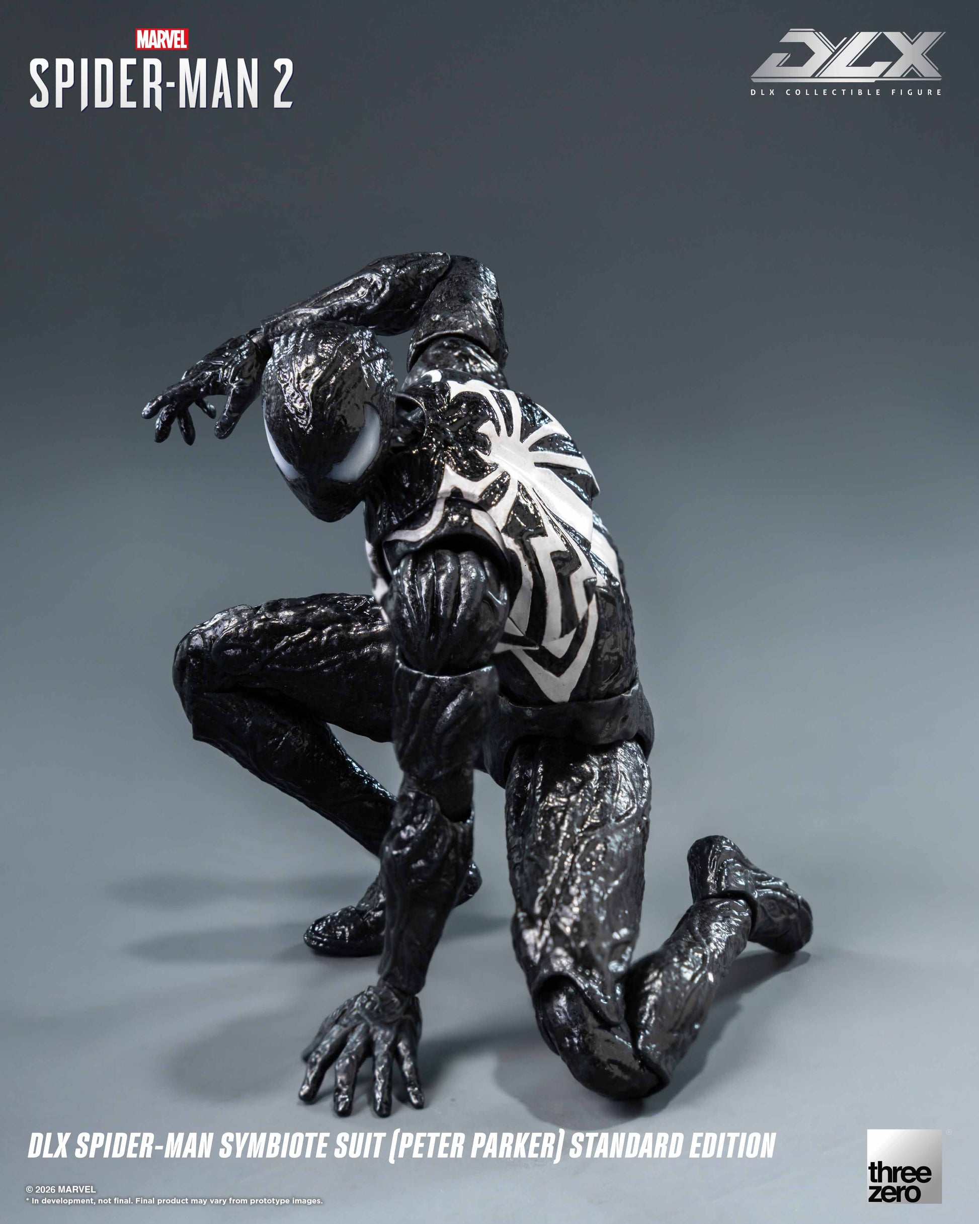 ThreeZero Marvel’s Spider-Man 2 DLX Spider-Man Symbiote Suit (Peter Parker) Standard Edition [Read Description Before Placing Order]