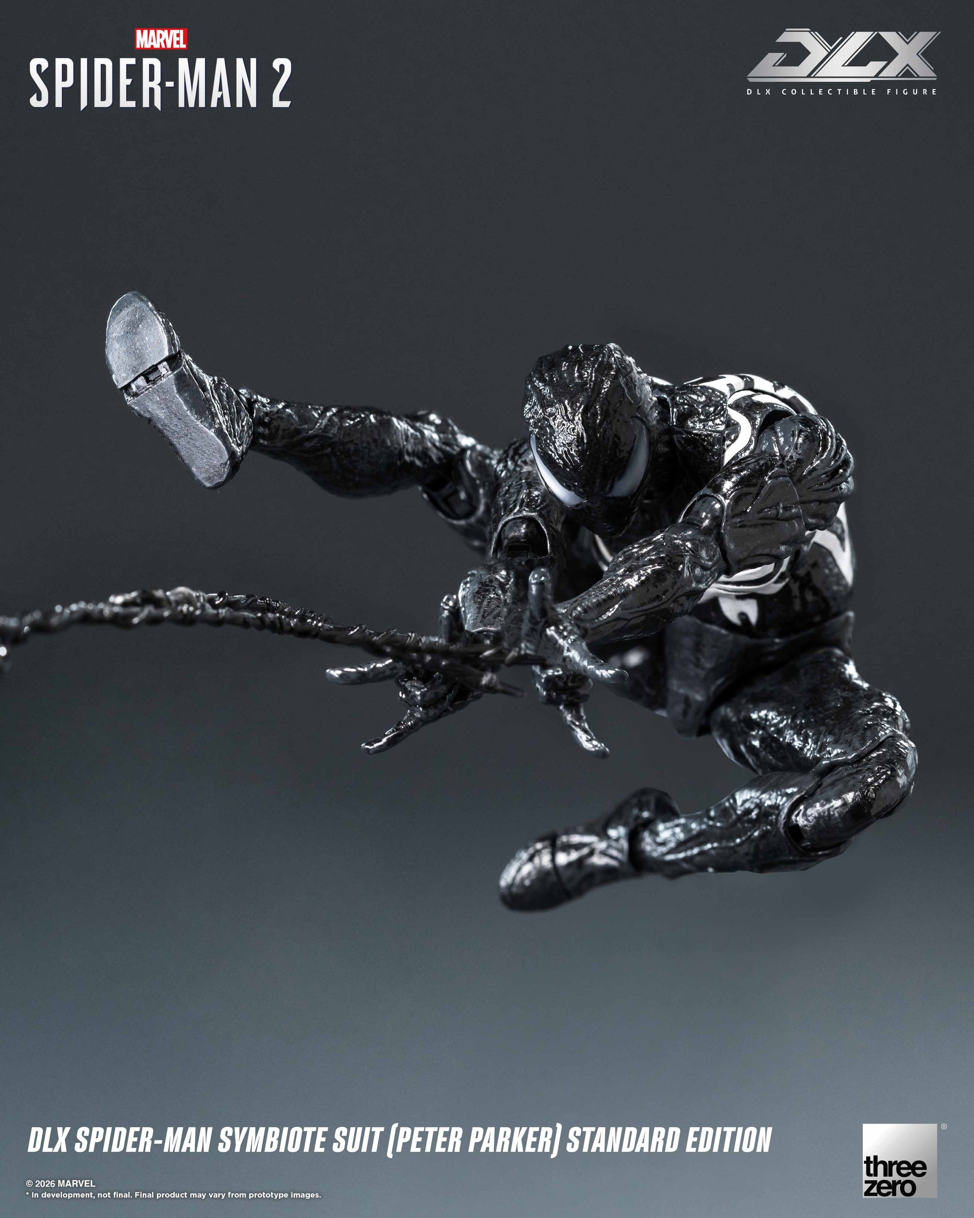 ThreeZero Marvel’s Spider-Man 2 DLX Spider-Man Symbiote Suit (Peter Parker) Standard Edition [Read Description Before Placing Order]