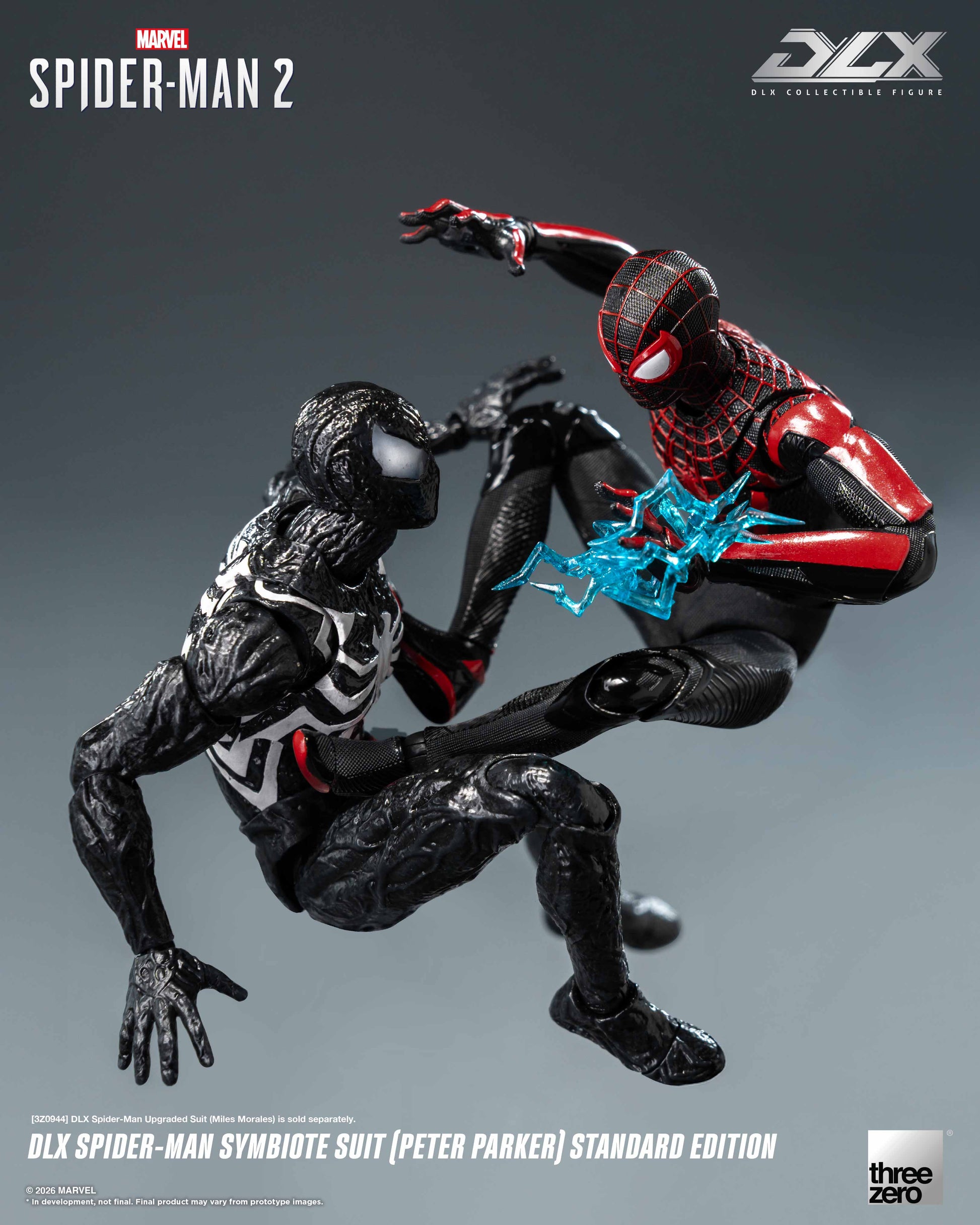 ThreeZero Marvel’s Spider-Man 2 DLX Spider-Man Symbiote Suit (Peter Parker) Standard Edition [Read Description Before Placing Order]