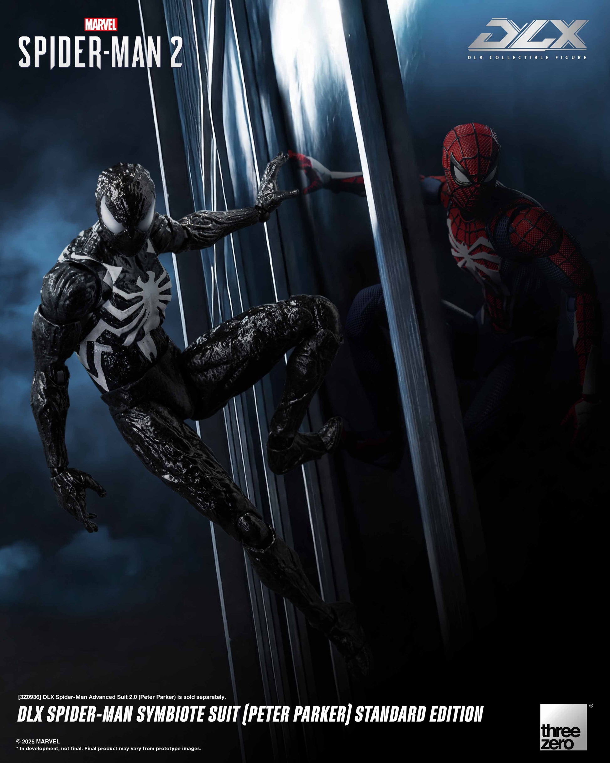 ThreeZero Marvel’s Spider-Man 2 DLX Spider-Man Symbiote Suit (Peter Parker) Standard Edition [Read Description Before Placing Order]