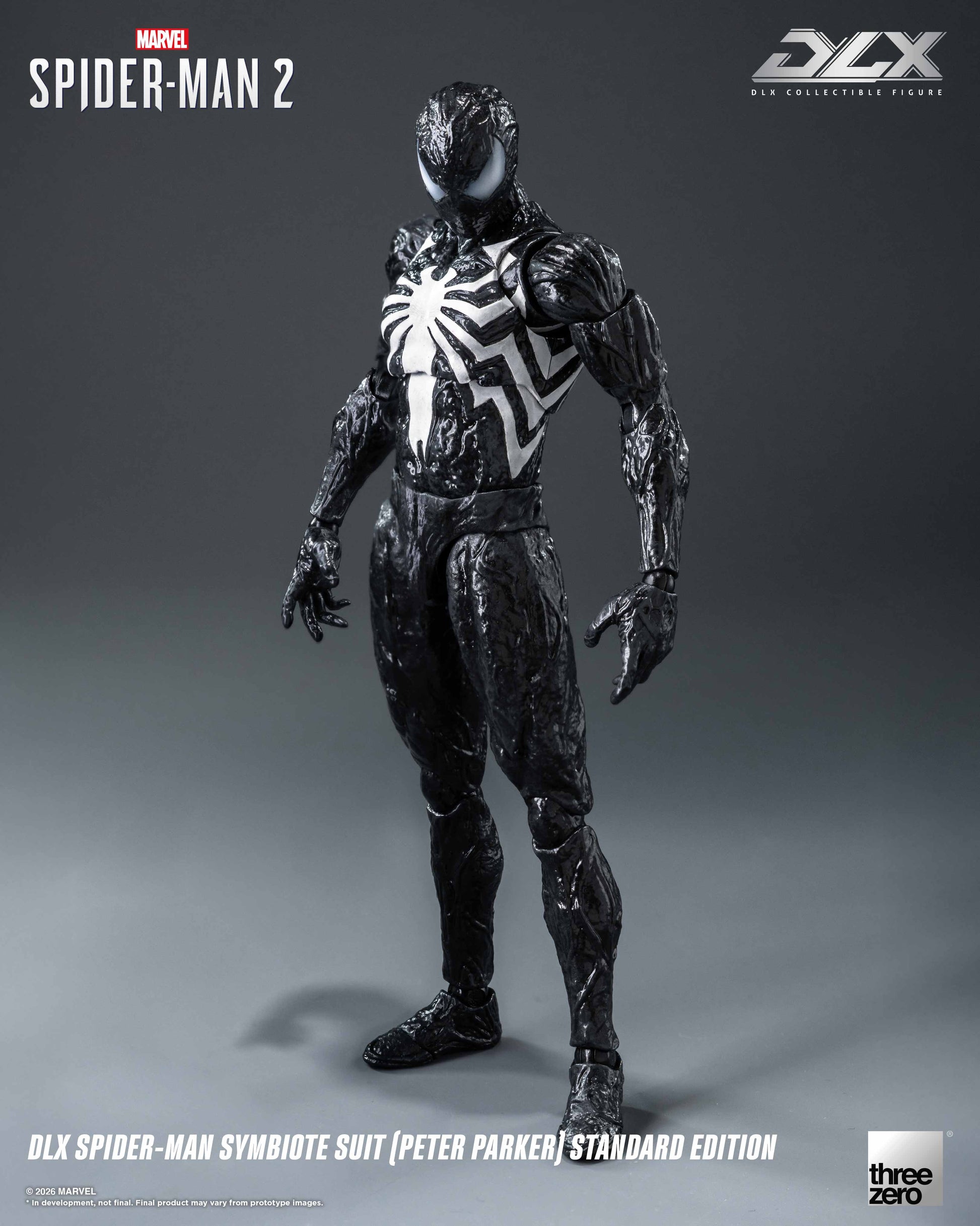 ThreeZero Marvel’s Spider-Man 2 DLX Spider-Man Symbiote Suit (Peter Parker) Standard Edition [Read Description Before Placing Order]