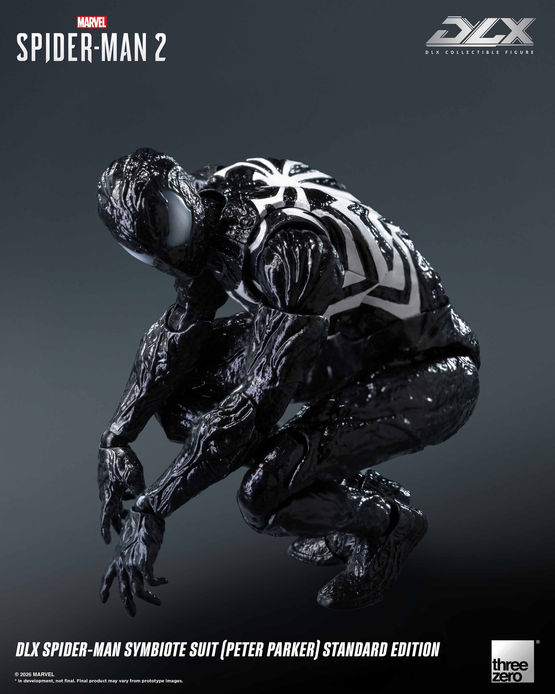 ThreeZero Marvel’s Spider-Man 2 DLX Spider-Man Symbiote Suit (Peter Parker) Standard Edition [Read Description Before Placing Order]