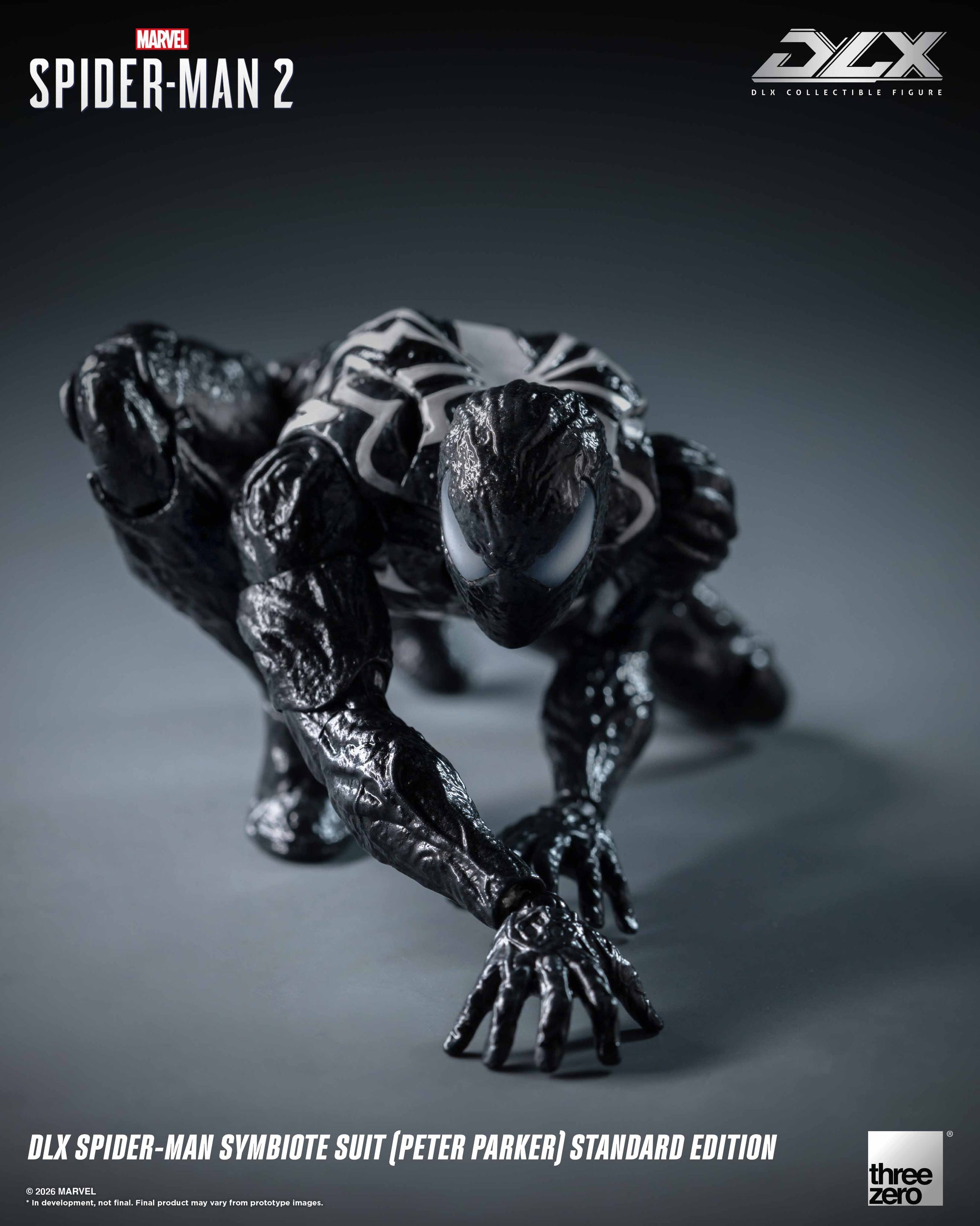 ThreeZero Marvel’s Spider-Man 2 DLX Spider-Man Symbiote Suit (Peter Parker) Standard Edition [Read Description Before Placing Order]