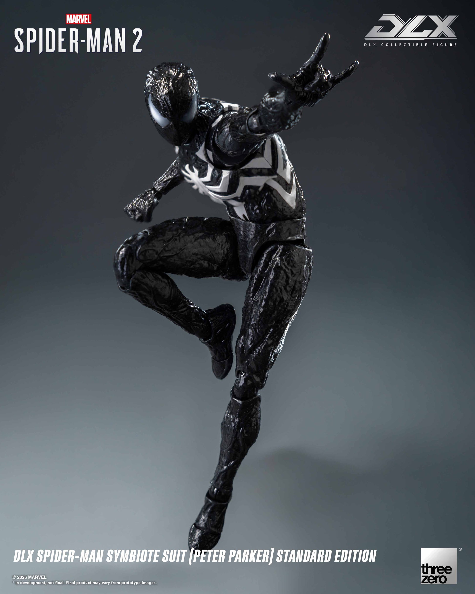 ThreeZero Marvel’s Spider-Man 2 DLX Spider-Man Symbiote Suit (Peter Parker) Standard Edition [Read Description Before Placing Order]