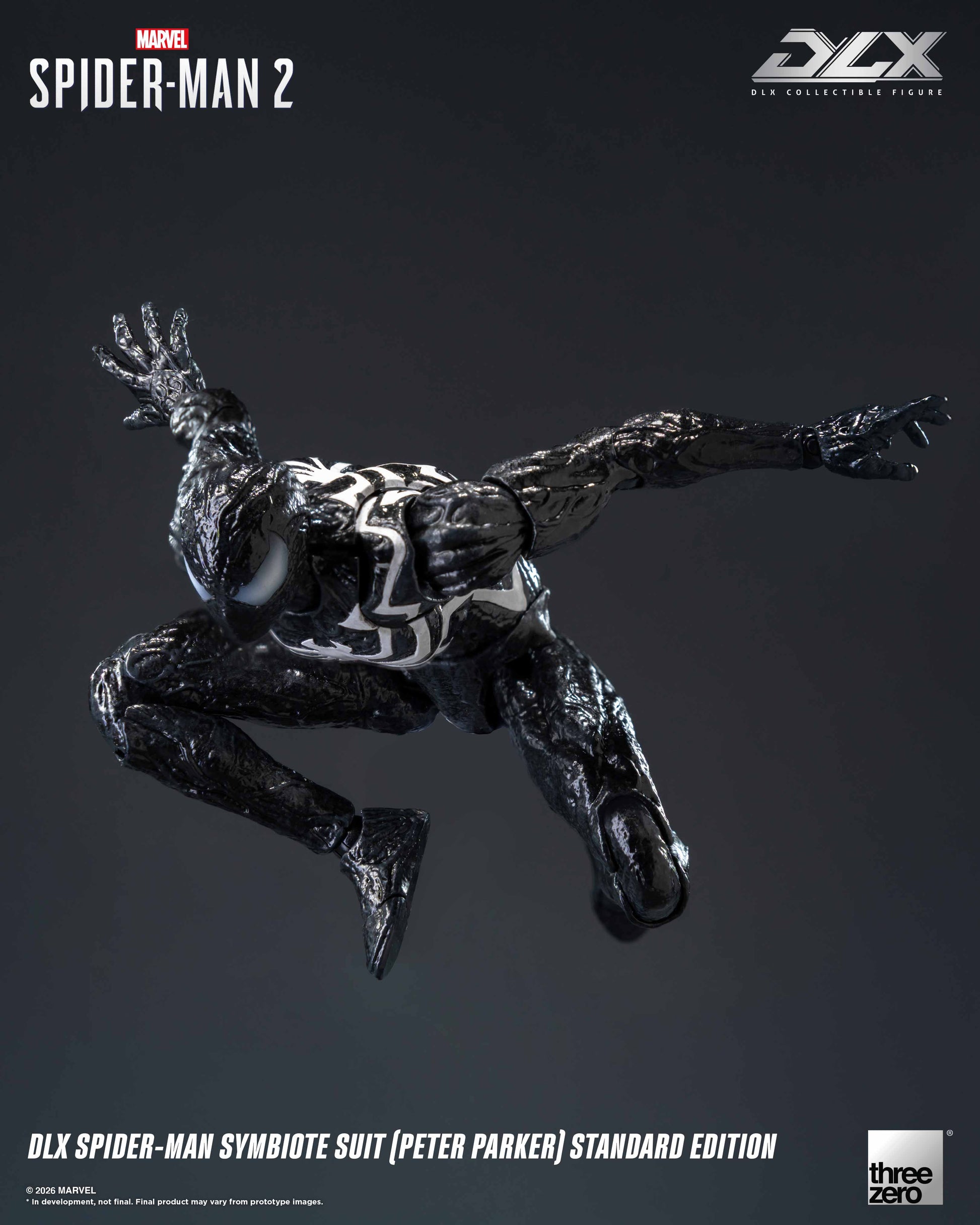 ThreeZero Marvel’s Spider-Man 2 DLX Spider-Man Symbiote Suit (Peter Parker) Standard Edition [Read Description Before Placing Order]