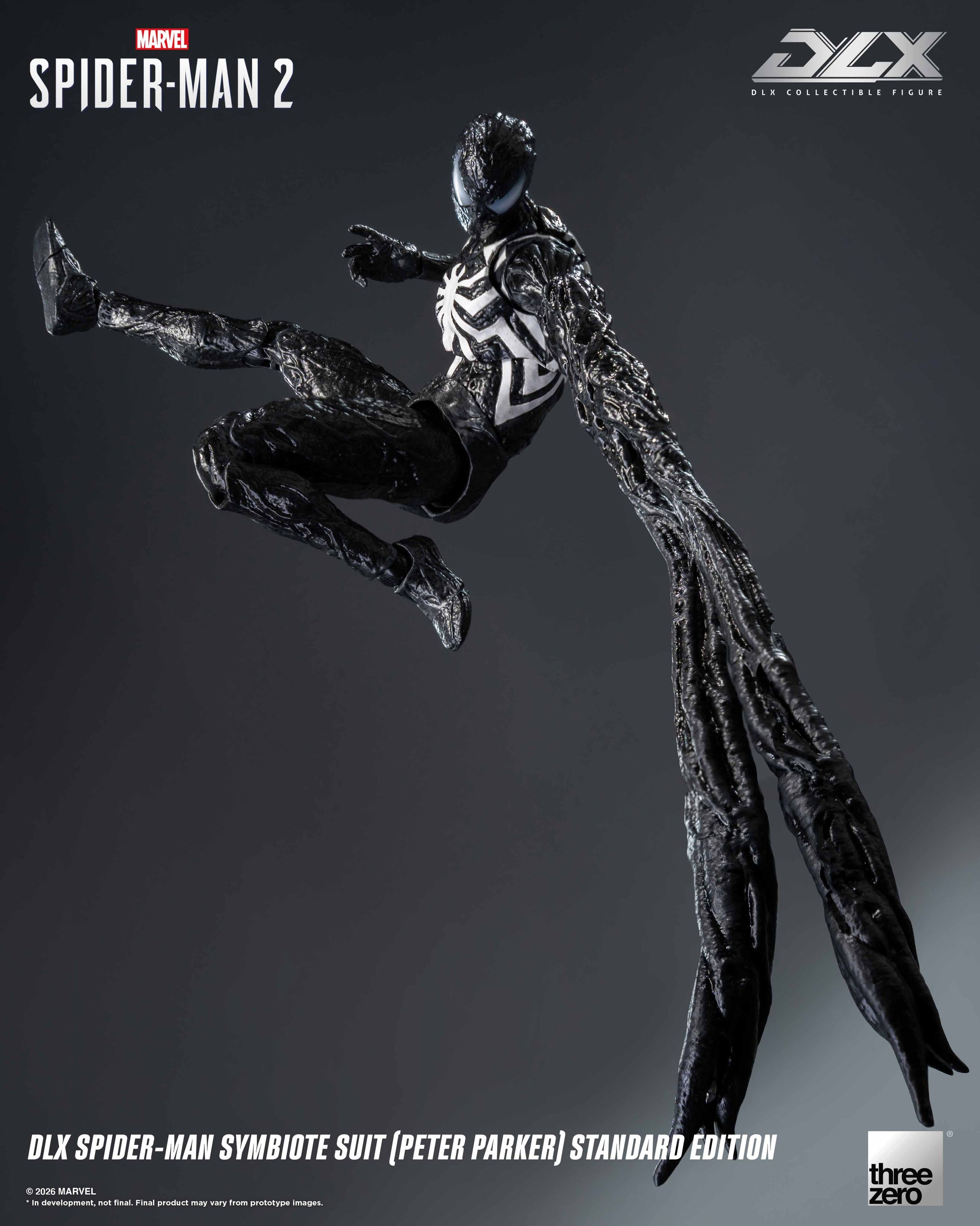 ThreeZero Marvel’s Spider-Man 2 DLX Spider-Man Symbiote Suit (Peter Parker) Standard Edition [Read Description Before Placing Order]