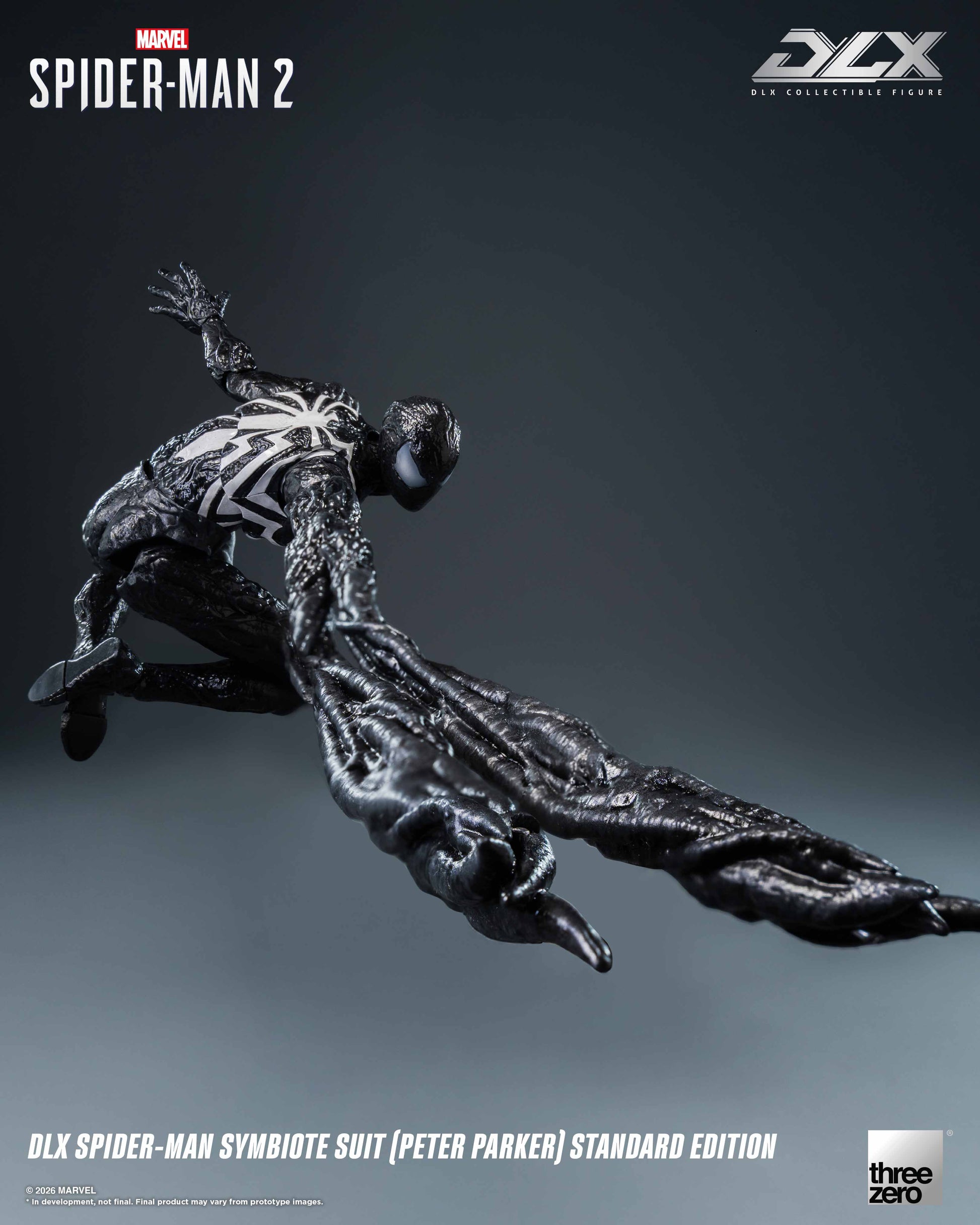 ThreeZero Marvel’s Spider-Man 2 DLX Spider-Man Symbiote Suit (Peter Parker) Standard Edition [Read Description Before Placing Order]