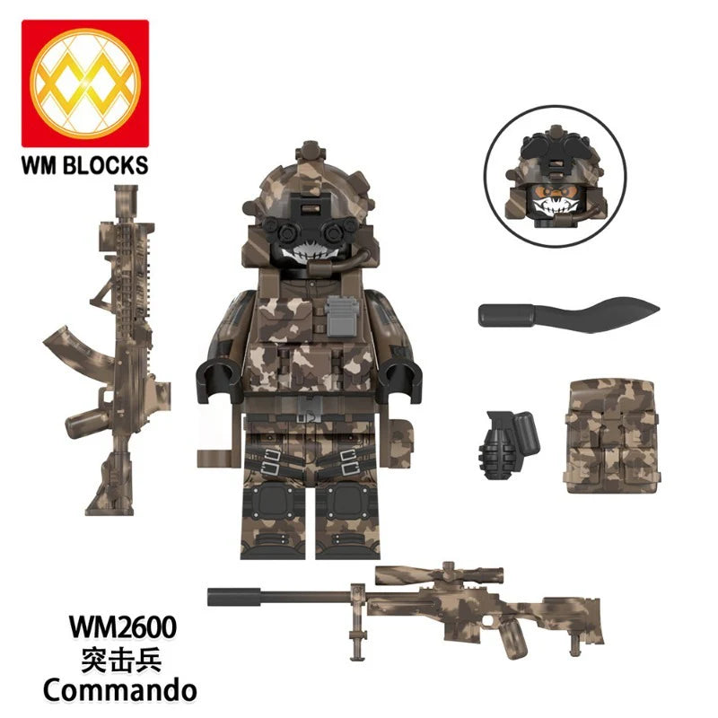 WM6168 Military Series Minifigures