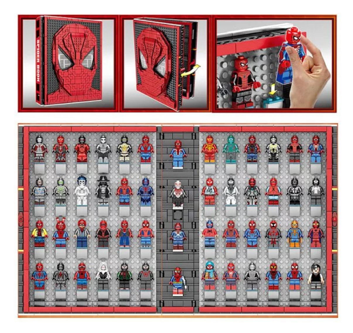 MOC Set No. 2461 Spider Man Book With 52 Minifigures (Total Pieces - 2895)