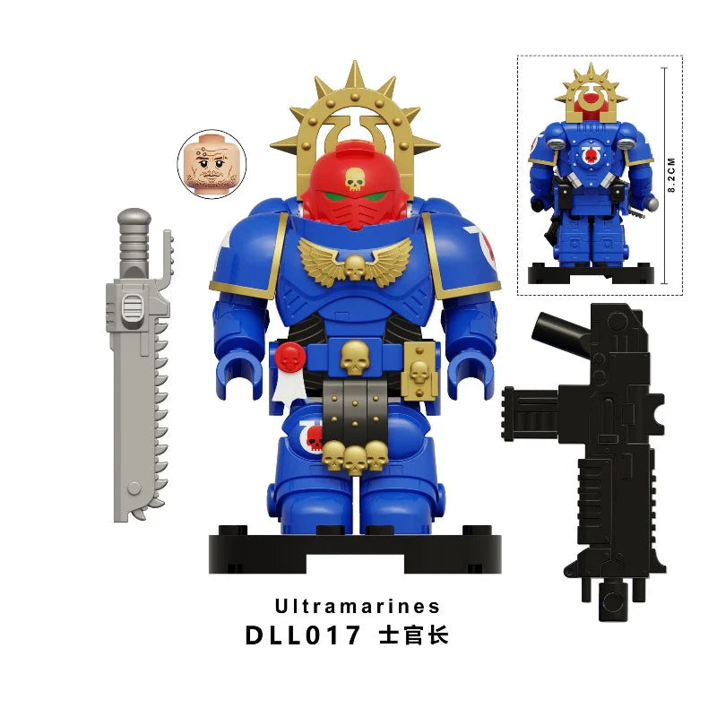 DLL016-021 Warhammer 40K Space Marine Ultramarines Minifigures