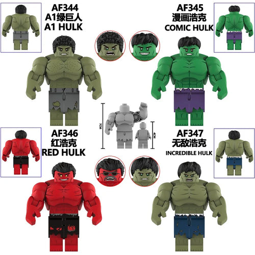 AF344-347 Superhero Hulk Minifigures