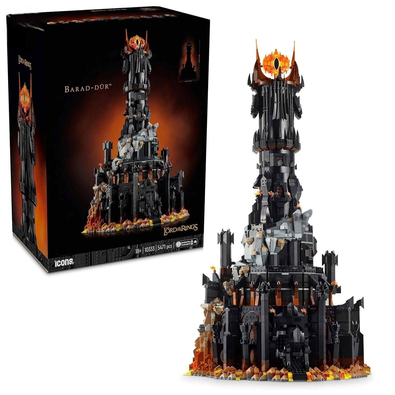 Icons The Lord of The Rings: Barad-Dûr  MOC Set No. 10333 (5471 Pieces)