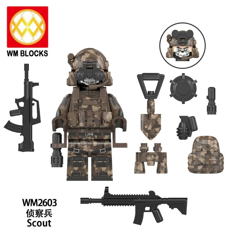 WM6168 Military Series Minifigures