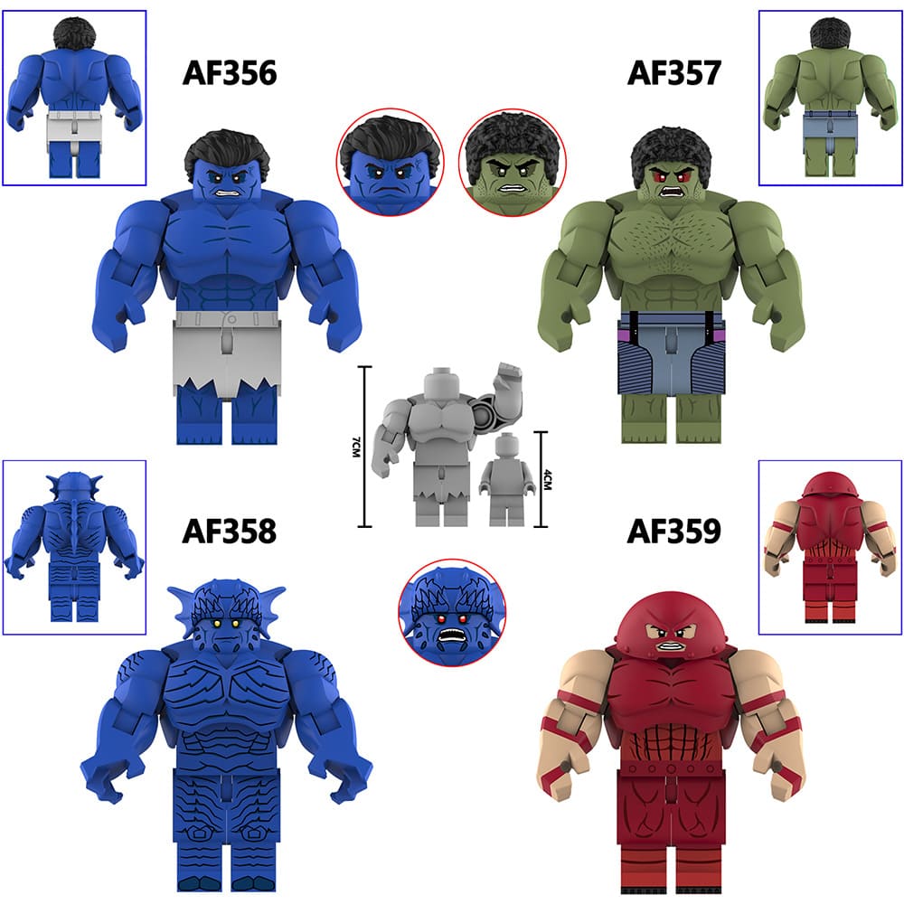 AF356- AF359 Superhero Hulk Minifigures