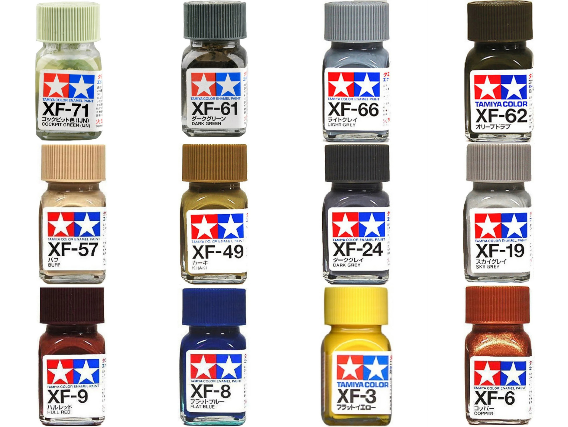 Tamiya Enamel XF Series 10ml Paint (Flat Finish Type)