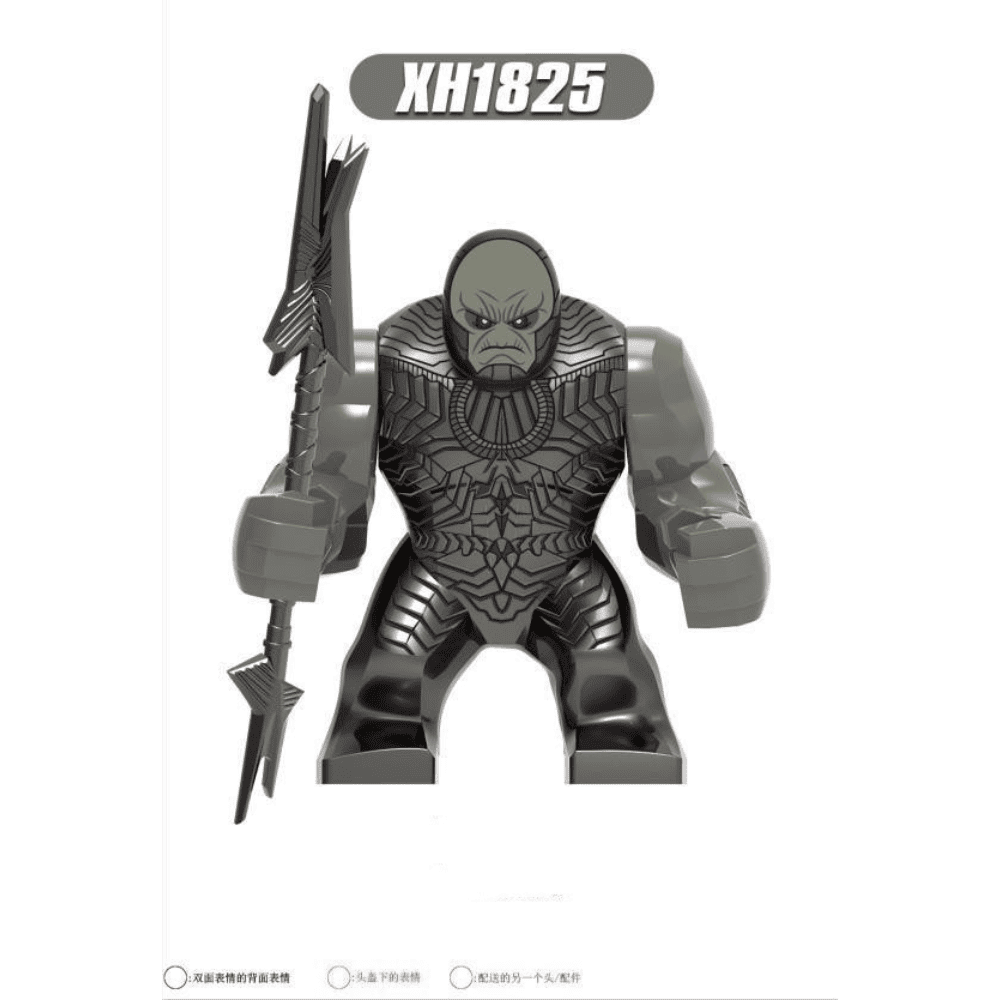 A gray block-style minifigure holding a spear, centered on a white background with the text 'XH1825' above it.