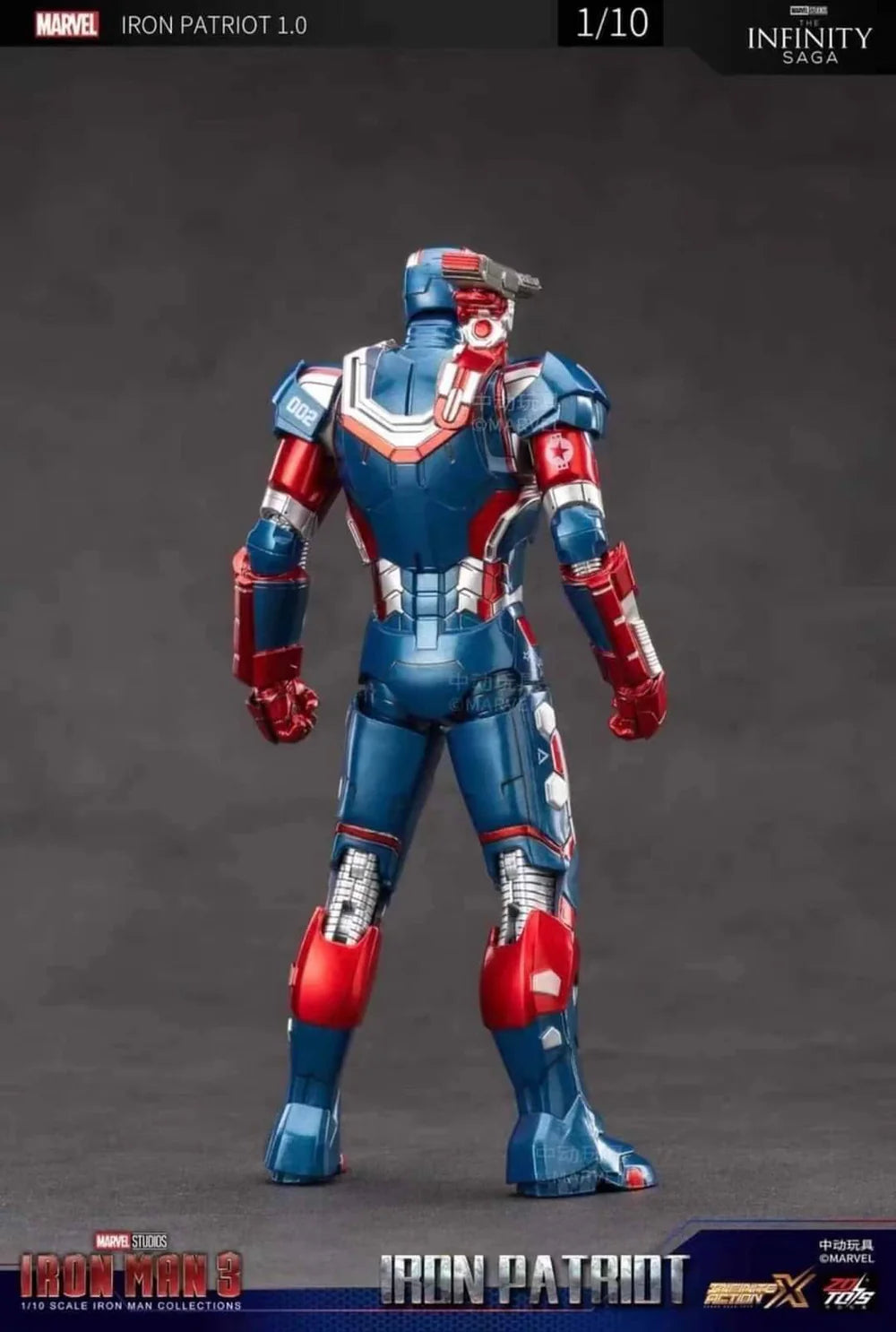 ZD Toys Iron Patriot 1.0 Action Figure 1/10 Scale
