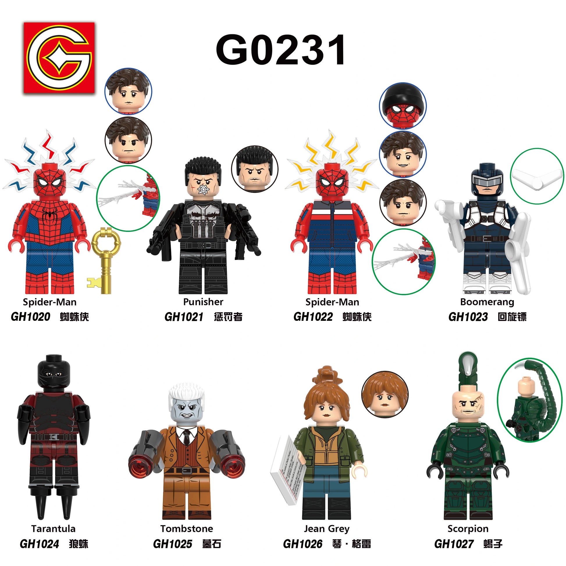 G0231 Spiderman Brand New Day Minifigures