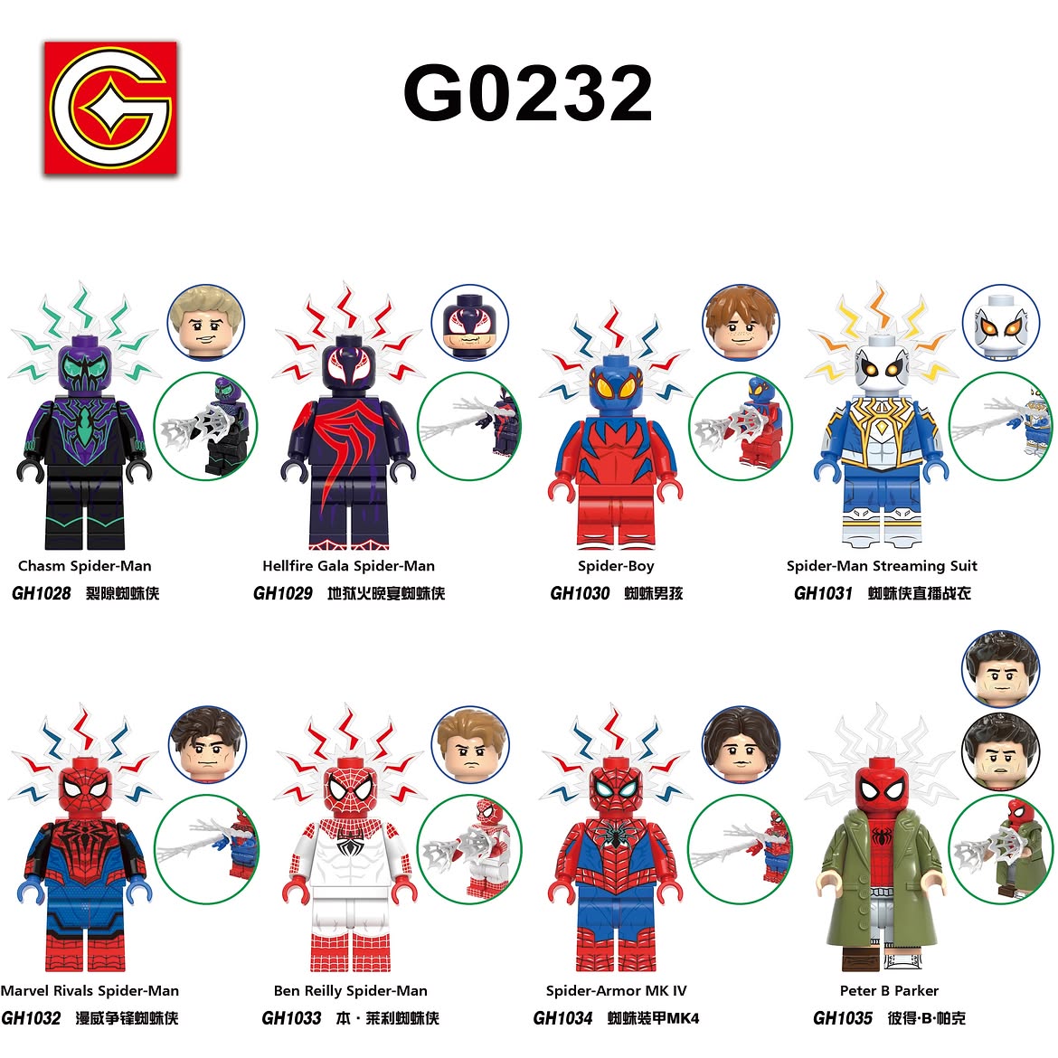 G0232 Spider-Man Minifigures