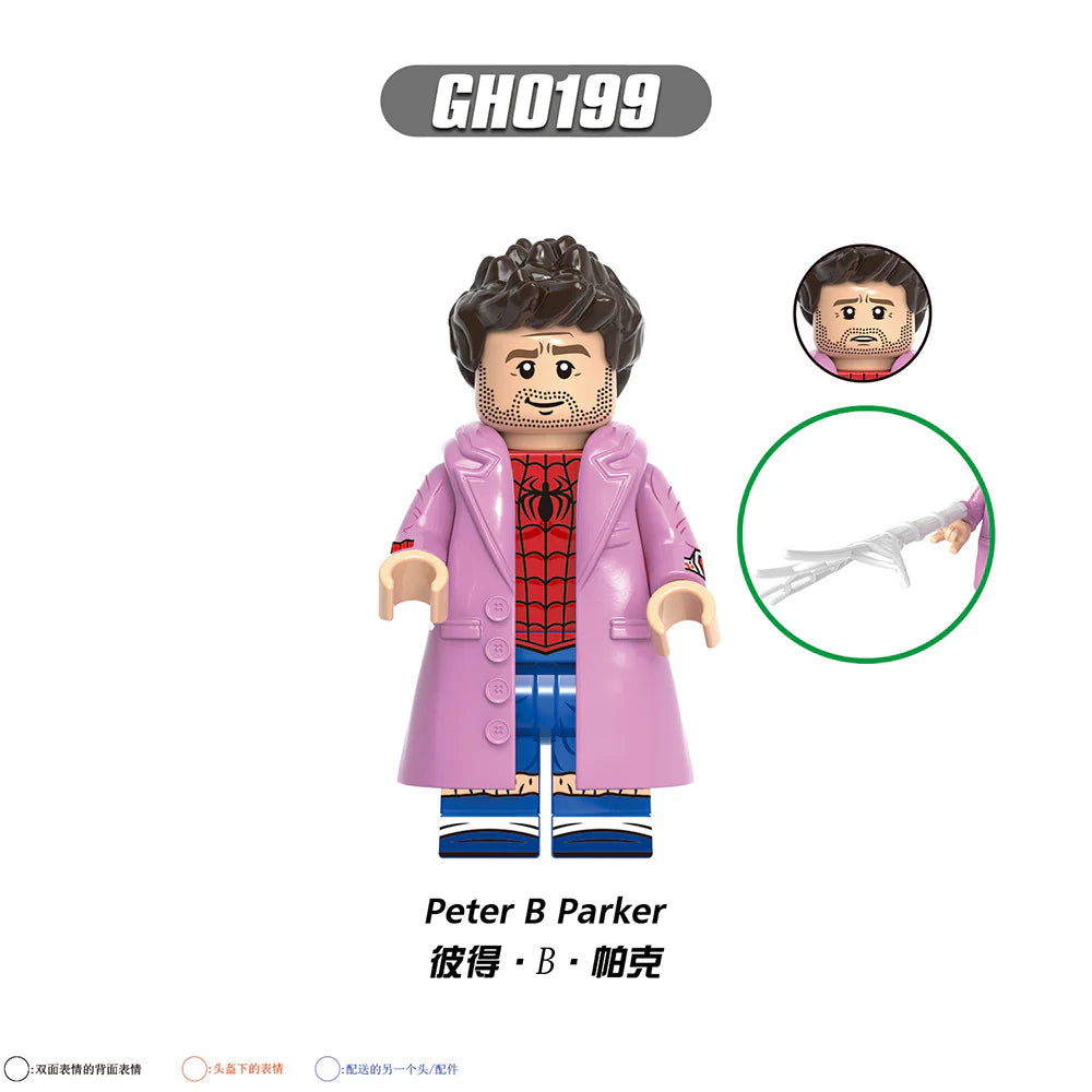 G0126 Superhero Series Peter Parker Shadow Spiderman Minifigures