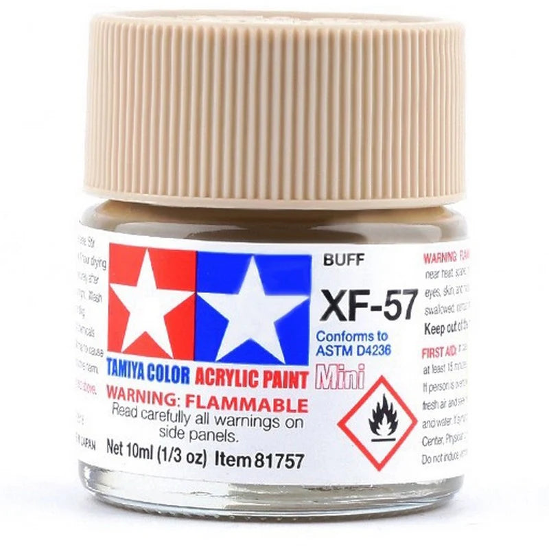 Tamiya Acrylic XF Series 10ml Paint (Flat Finish Type)