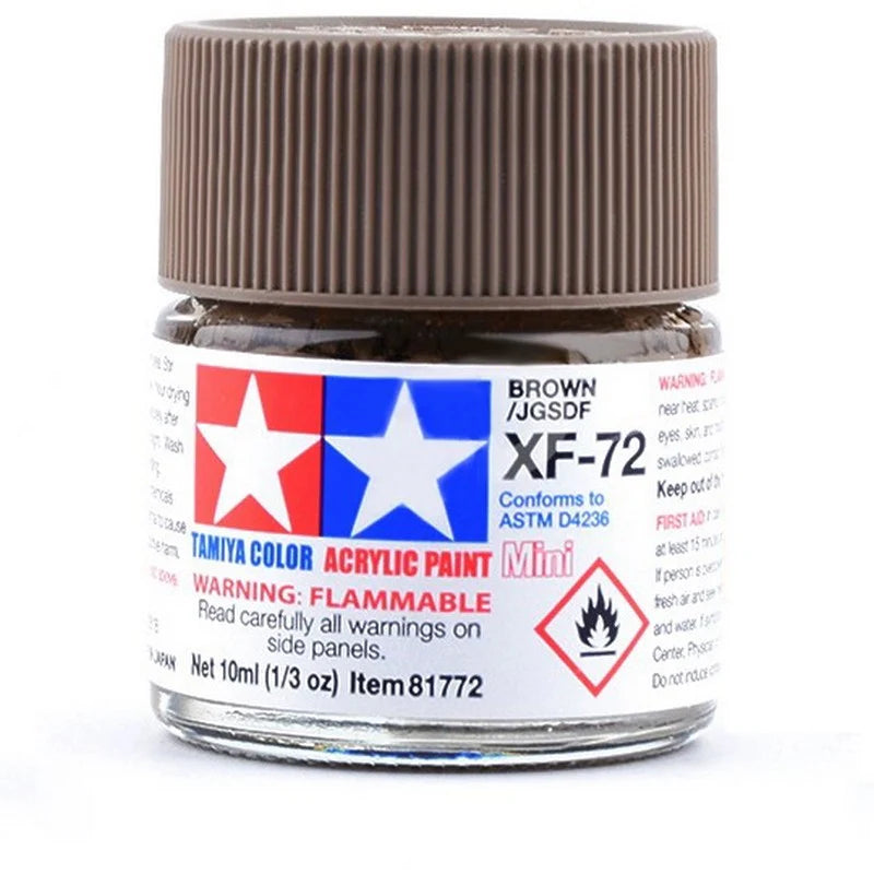 Tamiya Acrylic XF Series 10ml Paint (Flat Finish Type)