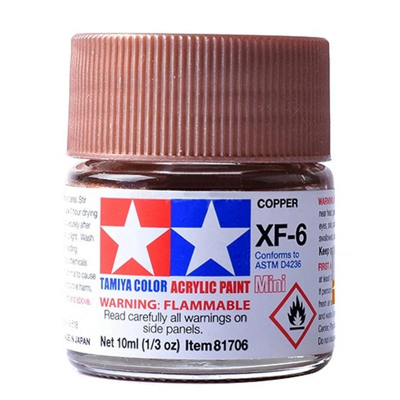 Tamiya Acrylic XF Series 10ml Paint (Flat Finish Type)