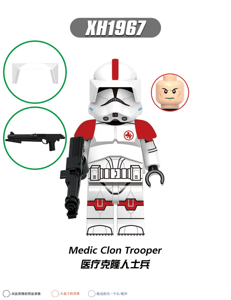 X0344 star wars series clone minifigures