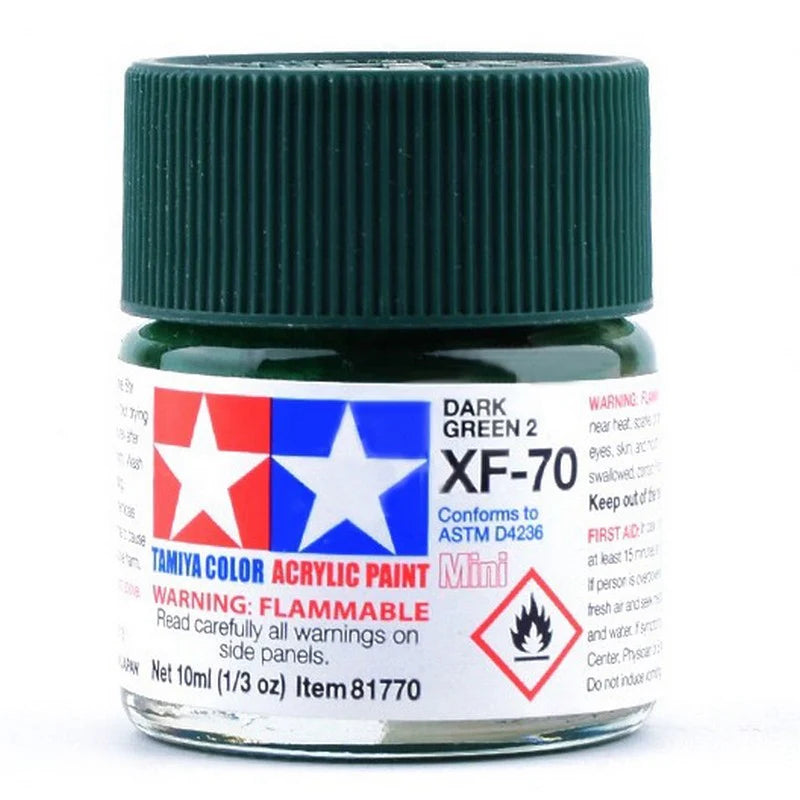 Tamiya Acrylic XF Series 10ml Paint (Flat Finish Type)