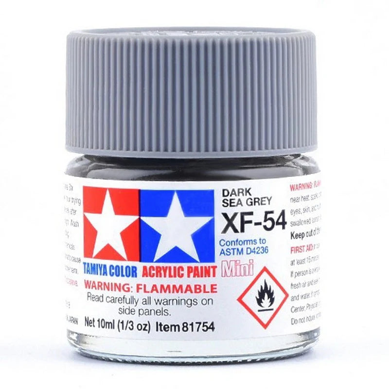 Tamiya Acrylic XF Series 10ml Paint (Flat Finish Type)