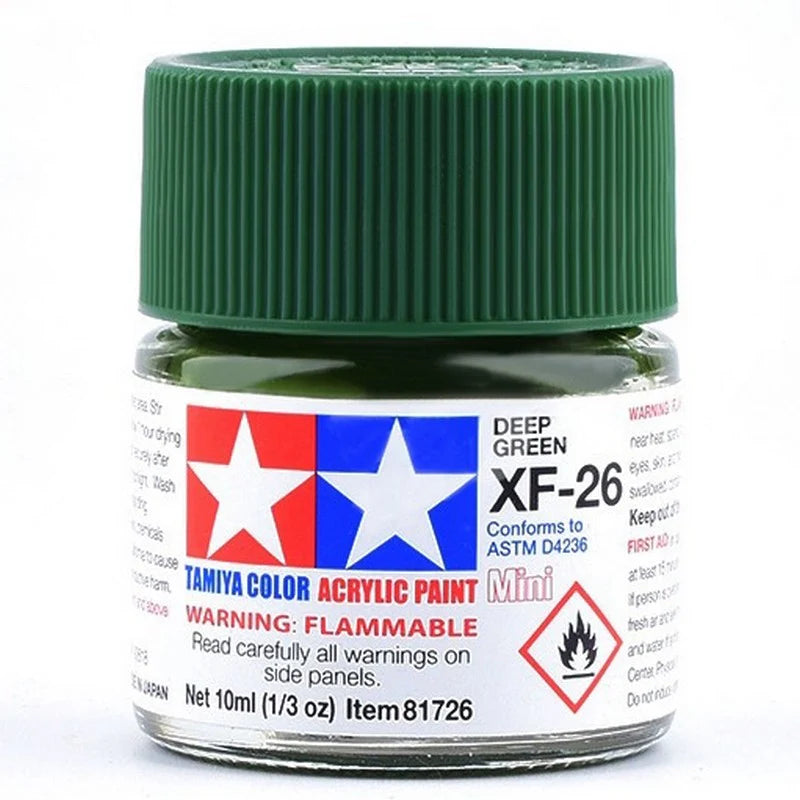 Tamiya Acrylic XF Series 10ml Paint (Flat Finish Type)
