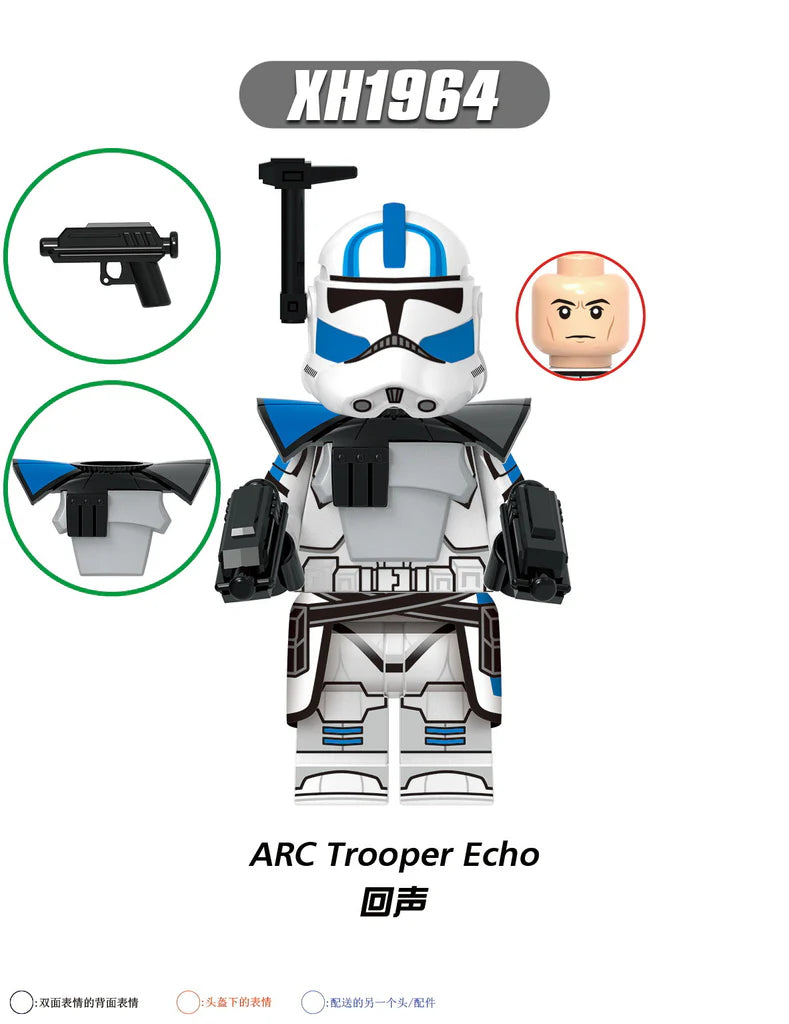 X0344 star wars series clone minifigures