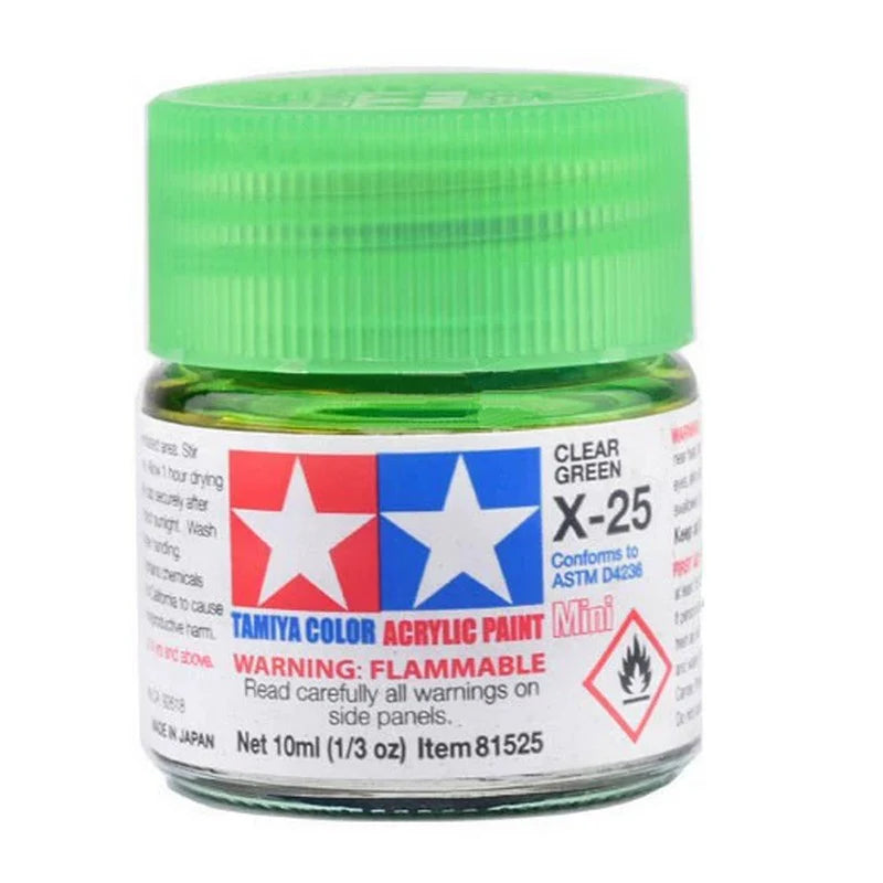 Tamiya Acrylic X Series 10ml Paint (Glossy Finish Type)