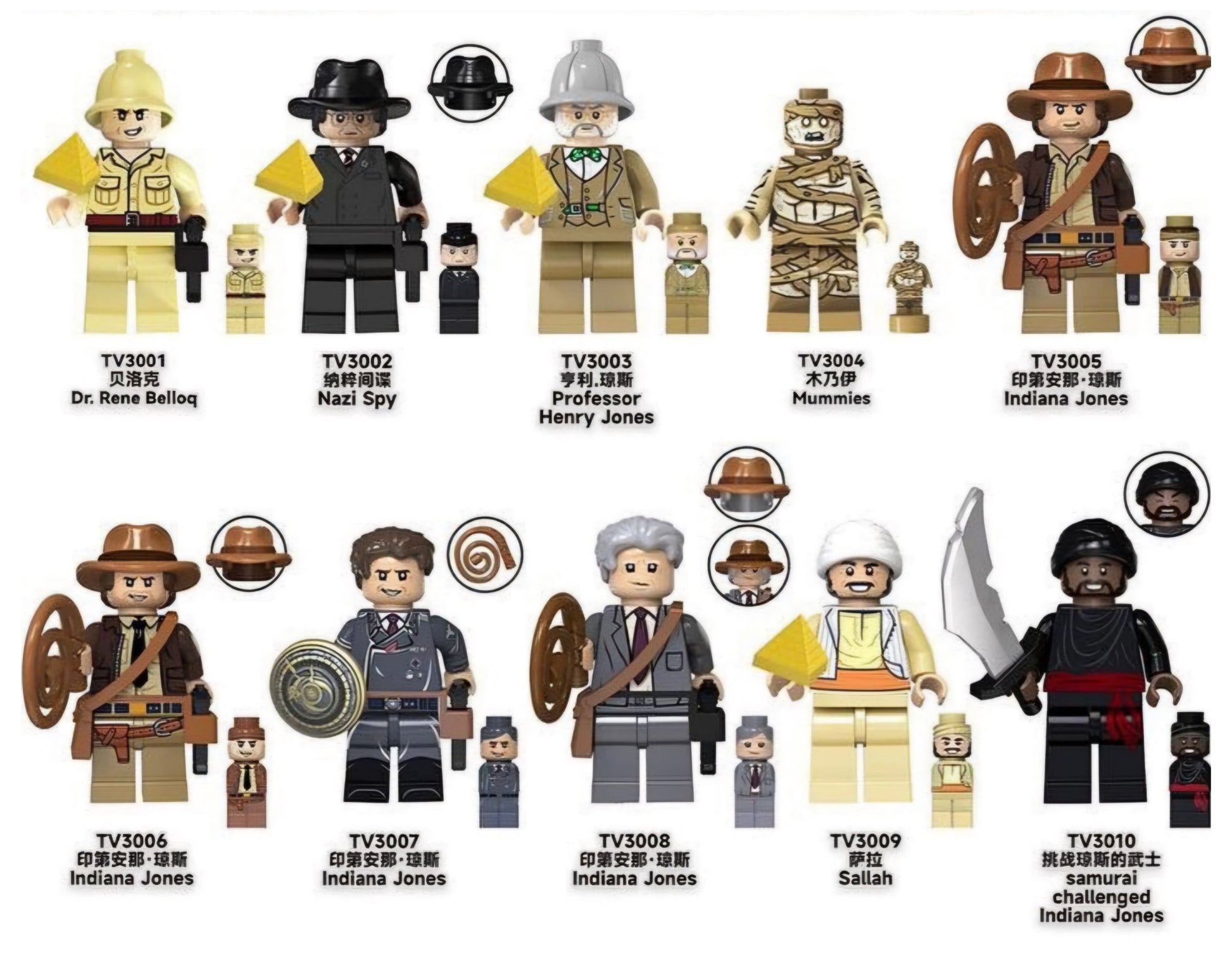 Indiana Jones Minifigures Set 1