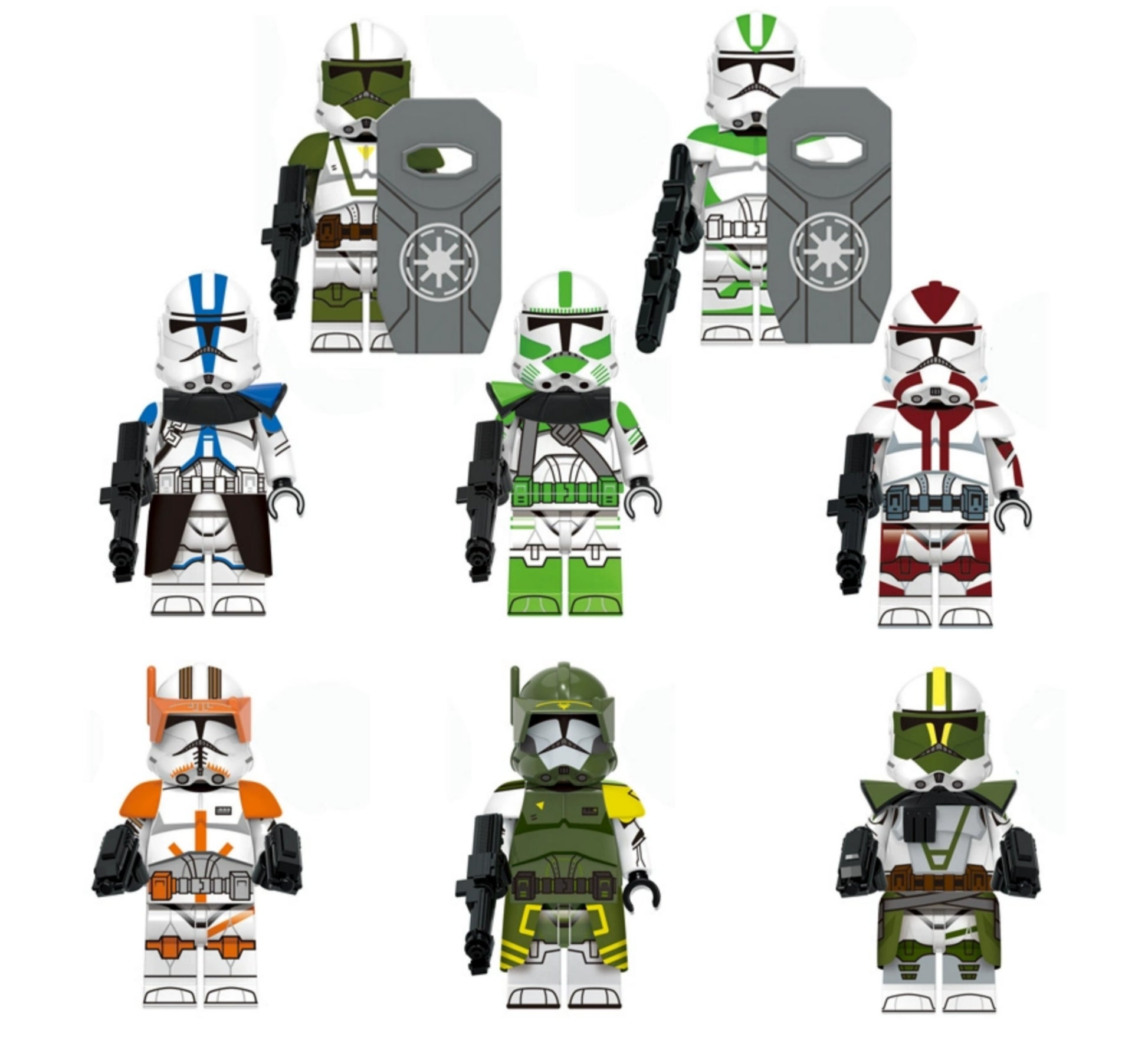 X0345 star wars series commander cavalry apocody minifigures