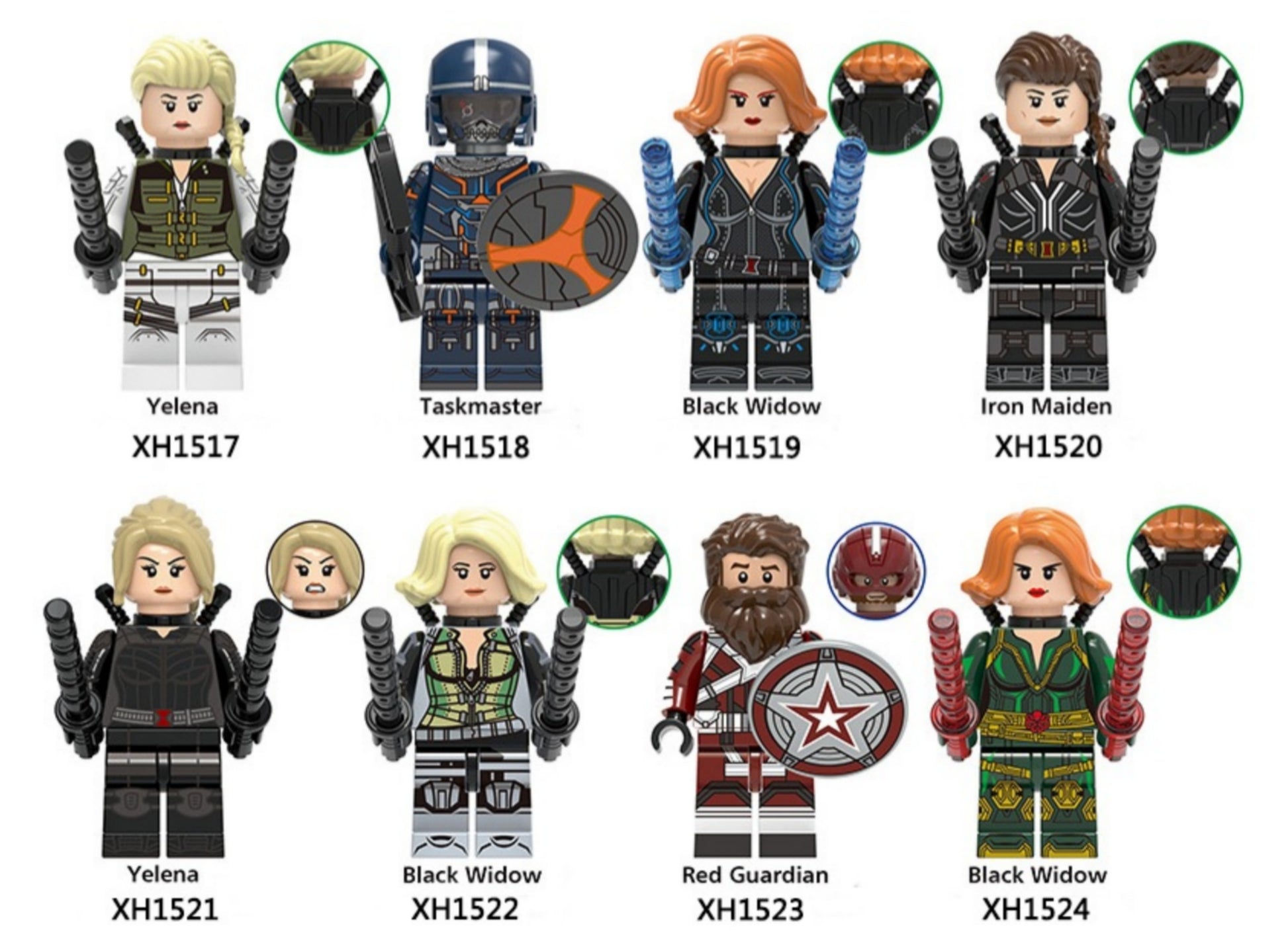 X0289 superhero series black widow iron lady minifigures