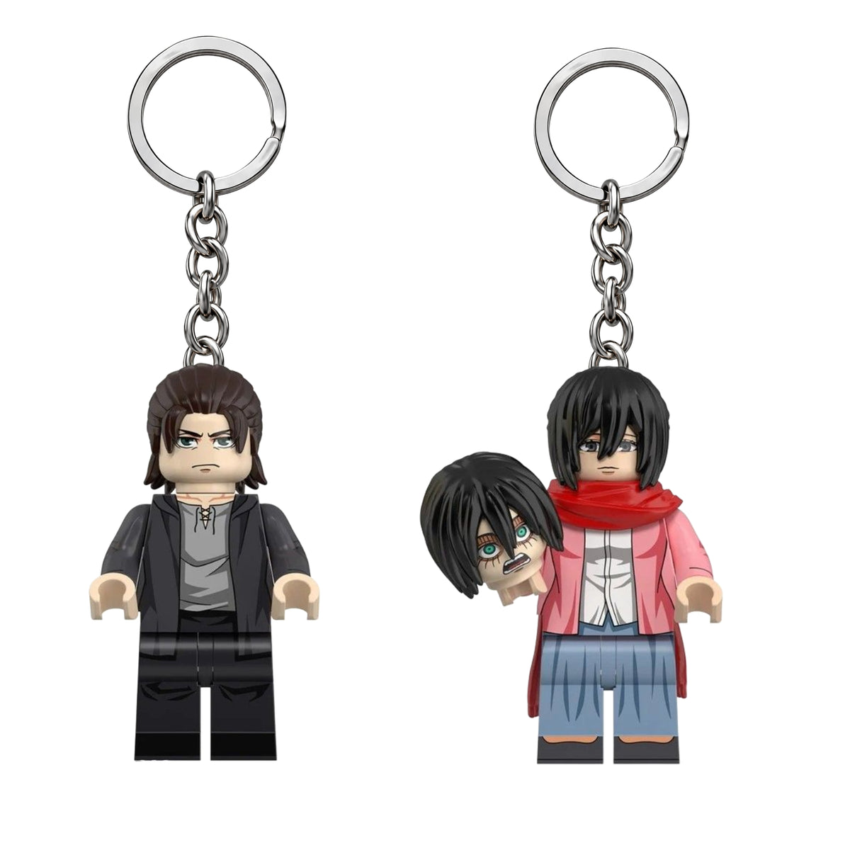 Eren & Mikasa Minifigure Keychains