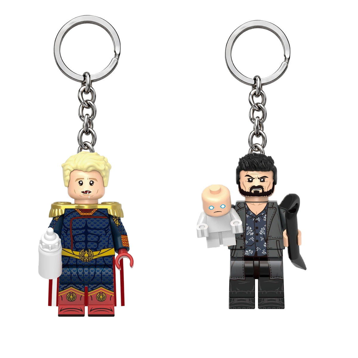Homelander & Billy Butcher Minifigure Keychains