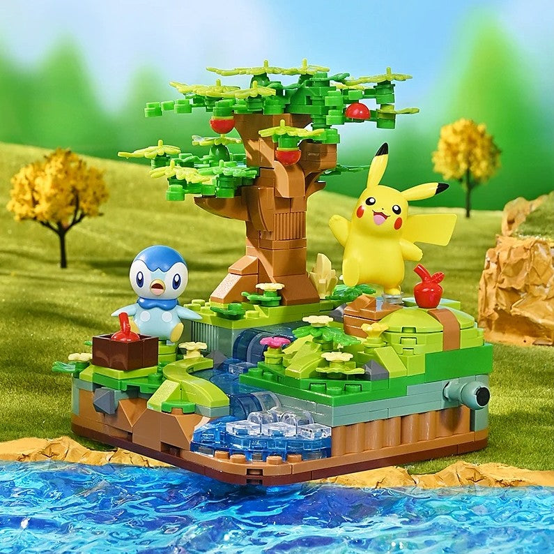 [In-Stock] Pokémon Keeppley K20244 The Riverbank Fruit Picking Building Blocks Toy Set