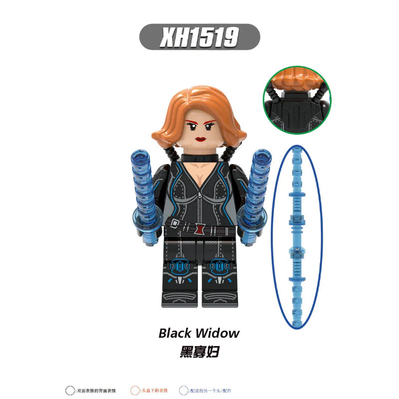 X0289 superhero series black widow iron lady minifigures